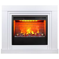 Электрокамин RealFlame Stanley 26 WT белый с очагом 3D Helios 26