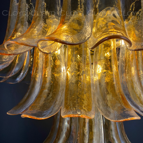 Люстра Cloyd AZORES-C C10 / Ø65 см - латунь светл. - янтарное стекло (арт.11653) фото 7