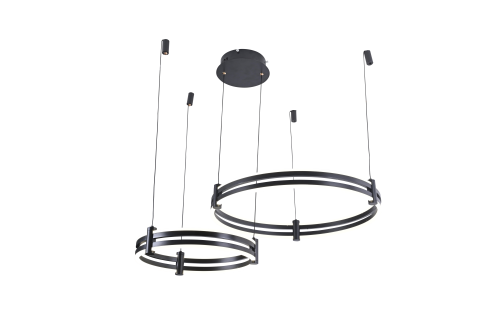 Люстра подвесная кольцевая черная LED 125Вт D60см Zortes DUBLE-R ZRS.27510.02 фото 5 Люстра подвесная кольцевая черная LED 125Вт D60см Zortes DUBLE-R ZRS.27510.02 фото 5
