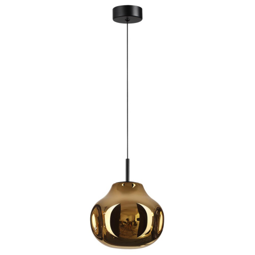 5097/4LA PENDANT ODL25 363 черный/золотой/металл/стекло Подвес LED 4W 4000K 388Лм VASO