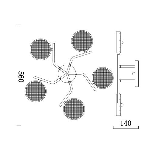 Потолочный светильник Escada 10273/5 LED*60W Champagne gold фото 2