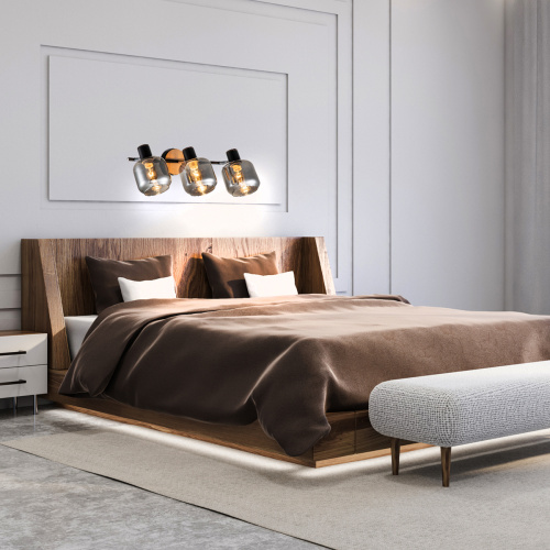 Спот Escada 10177/3A E14*40W Black/Chrome/Wood фото 2 Спот Escada 10177/3A E14*40W Black/Chrome/Wood фото 2