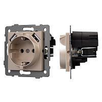 Механизм розетки с USB зарядкой SCT-MUAA-PL-GD-V (250V, 16A) Arlight 049821