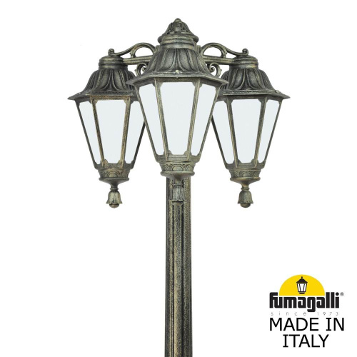 Fumagalli Садово-парковый фонарь FUMAGALLI RICU BISSO/RUT 3L DN E26.157.S30.BYE27DN фото 2 Fumagalli Садово-парковый фонарь FUMAGALLI RICU BISSO/RUT 3L DN E26.157.S30.BYE27DN фото 2