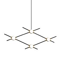 Люстра Molecular 4 black/gold