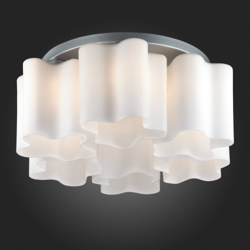 SL116.502.06 Люстра потолочная ST-Luce Серебристый/Белый E27 6*60W ONDE фото 3