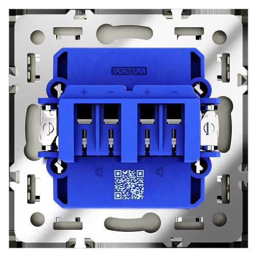 Розетка акустическая встраиваемая Voltum S70 4-местная, (шелк) VLS060304 фото 3