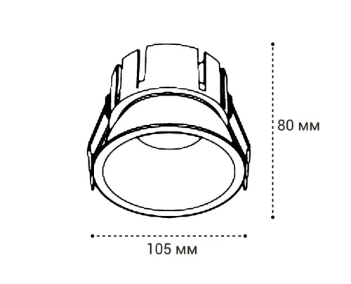 IT06-6032 white 3000K светильник встраиваемый влагозащищенный фото 2