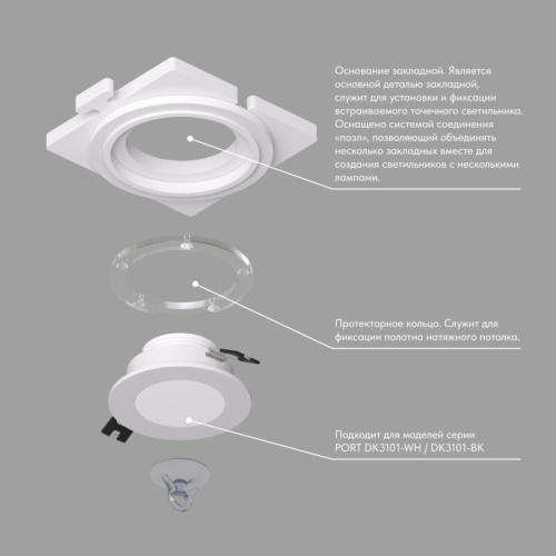 DK3101-SCB Закладная панель SCB для DK3101, ПВХ, акрил фото 7