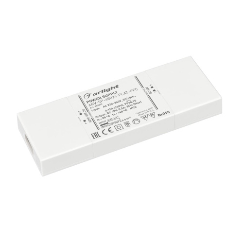 Блок питания ARV-SP-48024-FLAT-PFC (48V, 0.5A, 24W) Arlight 052079 Блок питания ARV-SP-48024-FLAT-PFC (48V, 0.5A, 24W) Arlight 052079