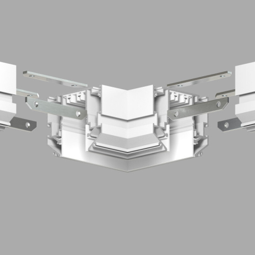 TR2026-WH Угловой элемент 90° трека SMART ONE, алюминий, белый фото 3