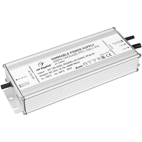 Блок питания Arlight ARPV-UH24400-PFC-Dali-PH 24V 400W IP67 16,7A 025655 Блок питания Arlight ARPV-UH24400-PFC-Dali-PH 24V 400W IP67 16,7A 025655