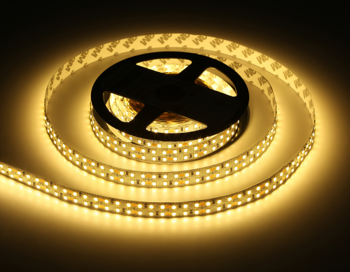 Светодиодная лента двухрядная 12В 2835 240Led 24Вт/м 3000K IP20 5м фото 8