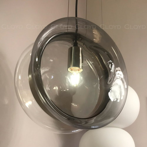 Подвесной светильник Cloyd EPICANTUS P1 / Ø28 см - никель - дымчатое стекло (арт.11355) фото 2 Подвесной светильник Cloyd EPICANTUS P1 / Ø28 см - никель - дымчатое стекло (арт.11355) фото 2