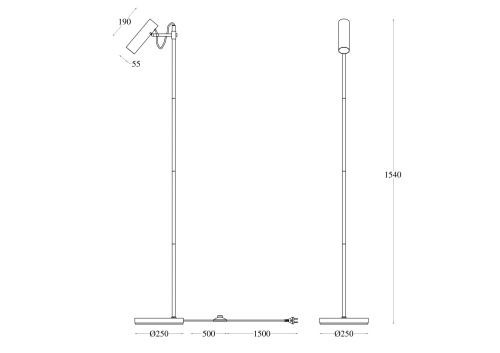Напольный светильник (торшер) Maytoni MOD129FL-01W фото 5 Напольный светильник (торшер) Maytoni MOD129FL-01W фото 5