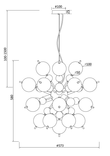 Подвесной светильник Maytoni MOD133PL-06CH фото 2