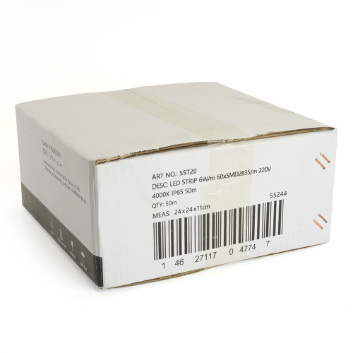 Лента светодиодная SST20 SAFFIT 60SMD(2835)/м 6Вт/м 220V 50м , 4000K, IP65 фото 2
