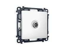 Комплект механизма TV розетки оконечной AMBRELLA VOLT ALFA Белый матовый 50-870 MHz 1dB QUANT (AP1330, VM202) MA133010