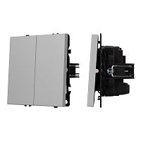 Механизм выключателя двухклавишный перекрёстный SWT-NOBE-MKX2-SFPL-IS (230V, 10A) Arlight 061794