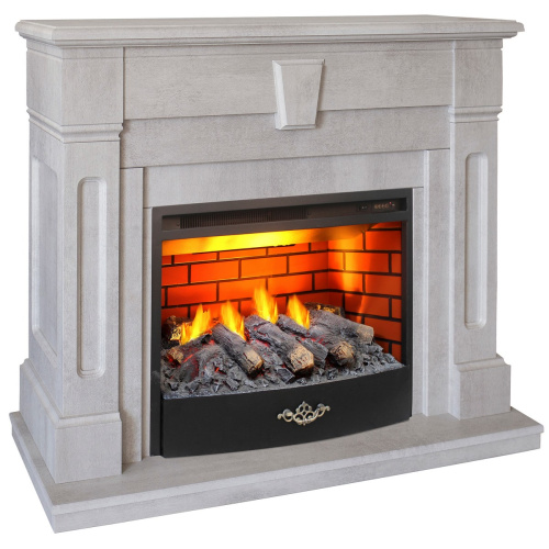 Электрокамин RealFlame Kellie 25,5/26 WT цвет белый камень с очагом 3D Firestar 25,5 фото 2 Электрокамин RealFlame Kellie 25,5/26 WT цвет белый камень с очагом 3D Firestar 25,5 фото 2