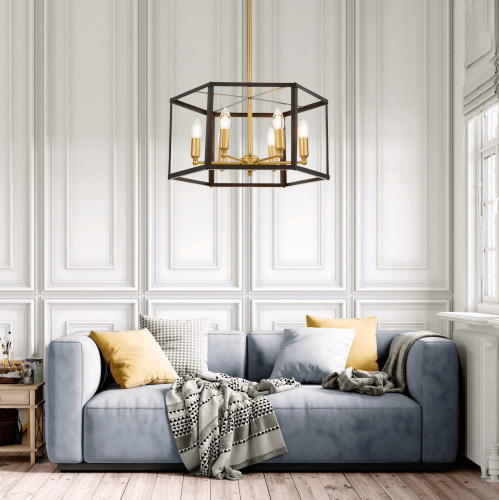 Подвесной светильник Lumina Deco Lorton LDP 1142-6 BK+MD фото 6 Подвесной светильник Lumina Deco Lorton LDP 1142-6 BK+MD фото 6
