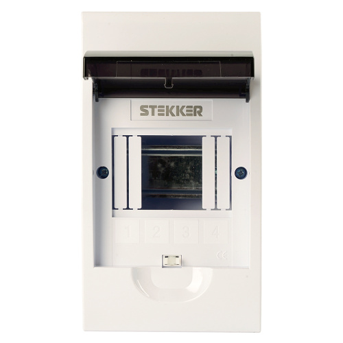 Бокс встраиваемый STEKKER EBX50-5/04-50 4 модуля, пластик, серия ArcaLight фото 4