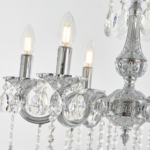 Люстра с хрустальными подвесками AL78101/6/175 A Ni Bohemia Ivele Crystal (Богемия Ивеле Кристалл) фото 7