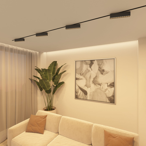 DK6434-BK Поворотный однофазный трековый светильник EDDER со светодиодом L273mm 220V 20W 30° 3000K IP20 черный алюминий фото 2