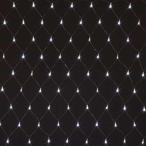 Новогодняя гирлянда сеть белый 1,5*1,5м IP20 300-001 белый фото 3 Новогодняя гирлянда сеть белый 1,5*1,5м IP20 300-001 белый фото 3