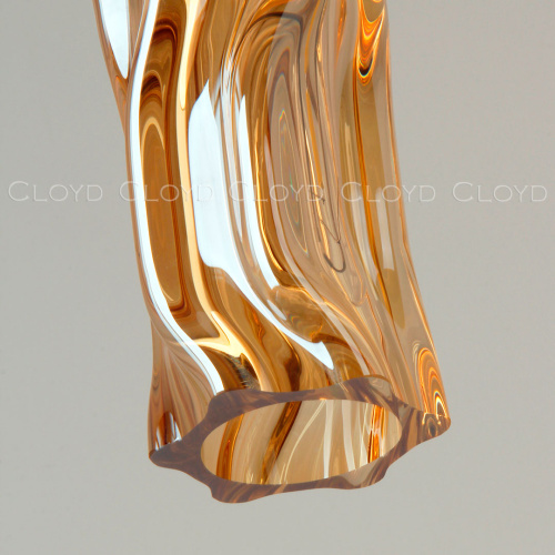 Подвесной светильник Cloyd ICEBERG-A P1 / Ø8 см - латунь - янтарное стекло (арт.11642) фото 2 Подвесной светильник Cloyd ICEBERG-A P1 / Ø8 см - латунь - янтарное стекло (арт.11642) фото 2