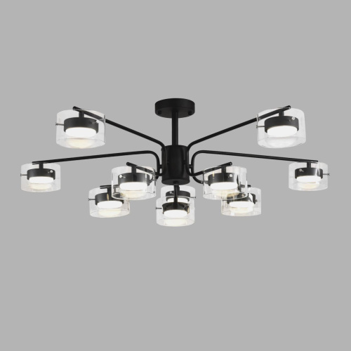 8349/10C COMFI LN26 232 черный/прозрачный, металл/стекло Светильник потолочный LED GX53 10*7W 220V NATALINA фото 5 8349/10C COMFI LN26 232 черный/прозрачный, металл/стекло Светильник потолочный LED GX53 10*7W 220V NATALINA фото 5