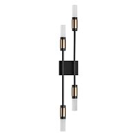 5009/10WL L-VISION ODL24 529 матовый черный/ант.бронза/белый/металл/стекло Бра LED 10W 4000K 540лм CANDEL