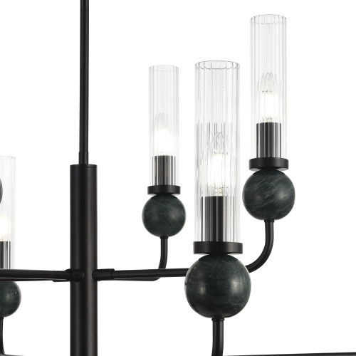SL1244.403.08 Светильник подвесной ST-Luce черный/прозрачный E14 8*40W MEDEA фото 3
