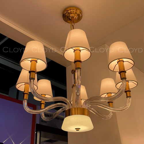 Люстра Cloyd SHERINGTON-A C7 / Ø67 см - абажуры - латунь (арт.11310) фото 2