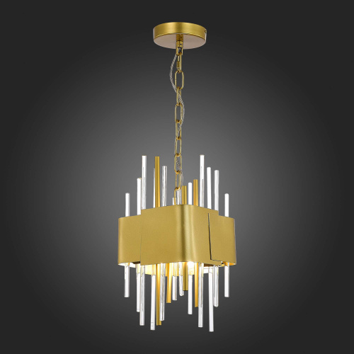 SL1633.203.04 Люстра подвесная ST-Luce Матовое золото/Матовое золото,Прозрачный E14 4*40W OLVERA фото 6