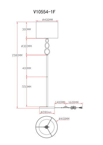 Торшер Moderli V10554-1F Macadamia фото 3 Торшер Moderli V10554-1F Macadamia фото 3