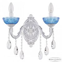 Бра с хрустальными подвесками AL7901B10/2/175 B WMN P Aquamarine/M-1G Bohemia Ivele Crystal (Богемия Ивеле Кристалл)
