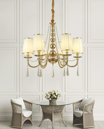 Хрустальная подвесная люстра Lumina Deco Fabione LDP 1200-6 F.GD фото 9 Хрустальная подвесная люстра Lumina Deco Fabione LDP 1200-6 F.GD фото 9