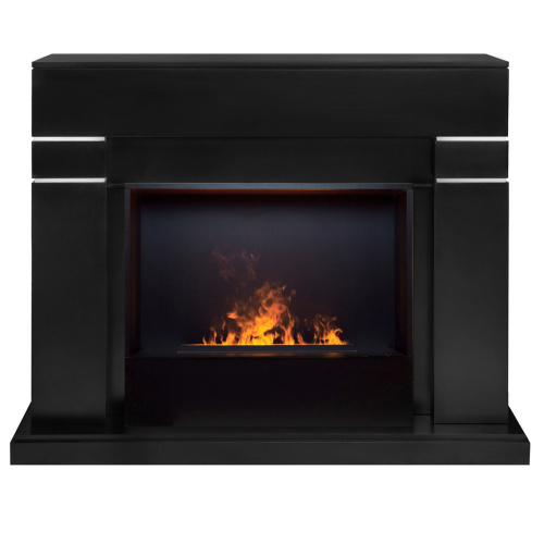Электрокамин RealFlame Lindelse 26 BL черныйM черный с очагом 3D Cassette 630 Black Panel