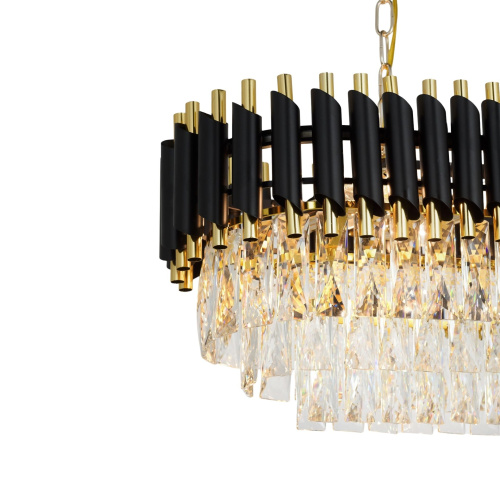 Хрустальная подвесная люстра Lumina Deco Funneli LDP 6003-800-PR BK+F.GD фото 4 Хрустальная подвесная люстра Lumina Deco Funneli LDP 6003-800-PR BK+F.GD фото 4