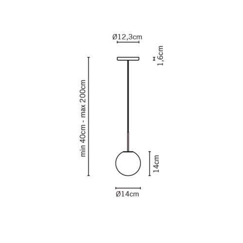 Подвесной светильник Lumi Sfera d14 фото 3