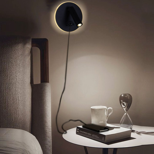 Настенный светодиодный светильник Reluce 86203-9.2-001KT LED12W+USB BK фото 10 Настенный светодиодный светильник Reluce 86203-9.2-001KT LED12W+USB BK фото 10
