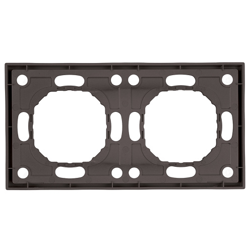 Рамка STEKKER, PFR00-5002-09 2-местная, серия Эмили, антрацит, soft touch фото 5