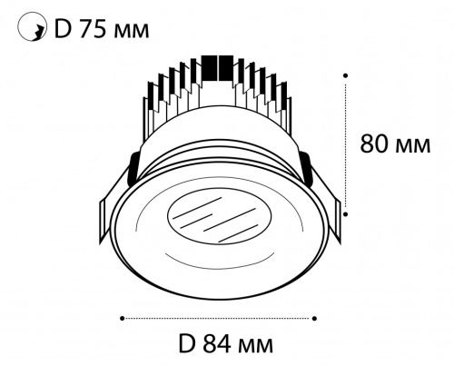 IT06-6016 white 4000K светильник встраиваемый влагозащищенный фото 2