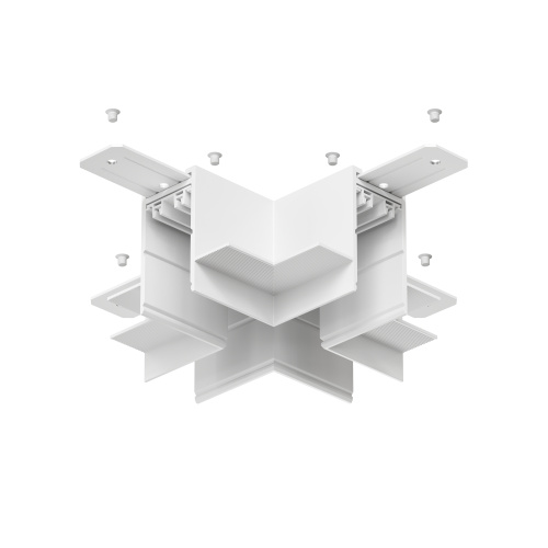 TR2114-WH Коннектор трека SMART для ГКЛ , \"X\" образный, механический , белый фото 3