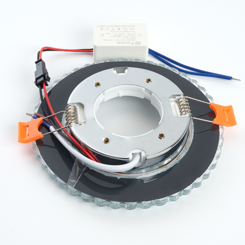 Светильник встраиваемый с белой LED подсветкой Feron CD4045 потолочный GX53 без лампы, прозрачный, хром фото 3 Светильник встраиваемый с белой LED подсветкой Feron CD4045 потолочный GX53 без лампы, прозрачный, хром фото 3