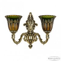 Бра бронзовые 7101B14/2/175 GB P2 U Amber-Green/H-1I Bohemia Ivele Crystal (Богемия Ивеле Кристалл)