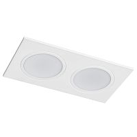 012826 Рамка (светильник) PVC д/LED-модулей 941хх и LED-ламп D50мм PIANO 2x QUAD БЕЛЫЙ IP65