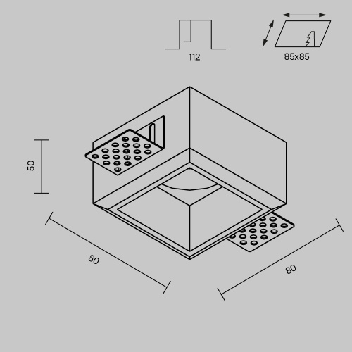 Встраиваемый светильник Technical DL131-GU10-01-W фото 10