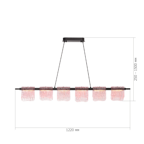 SL6021.403.36 Светильник подвесной ST-Luce черный/розовый LED 1*36W 3000K VOILE фото 3